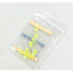HR0451 10 pcs yellow LED 5MM and 10pc 200Ω Resistor